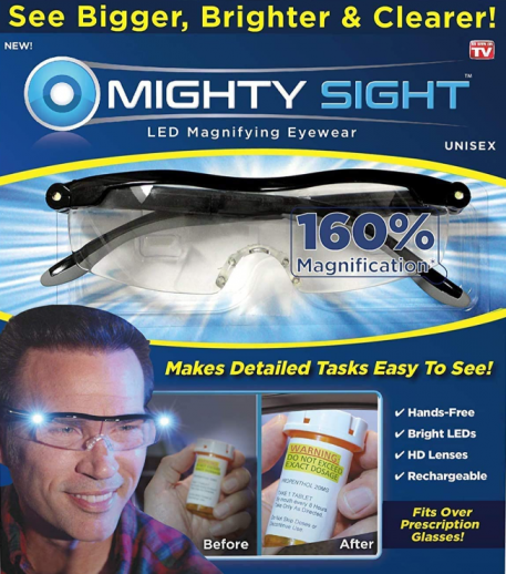 Zvětšovací brýle s LED světlem